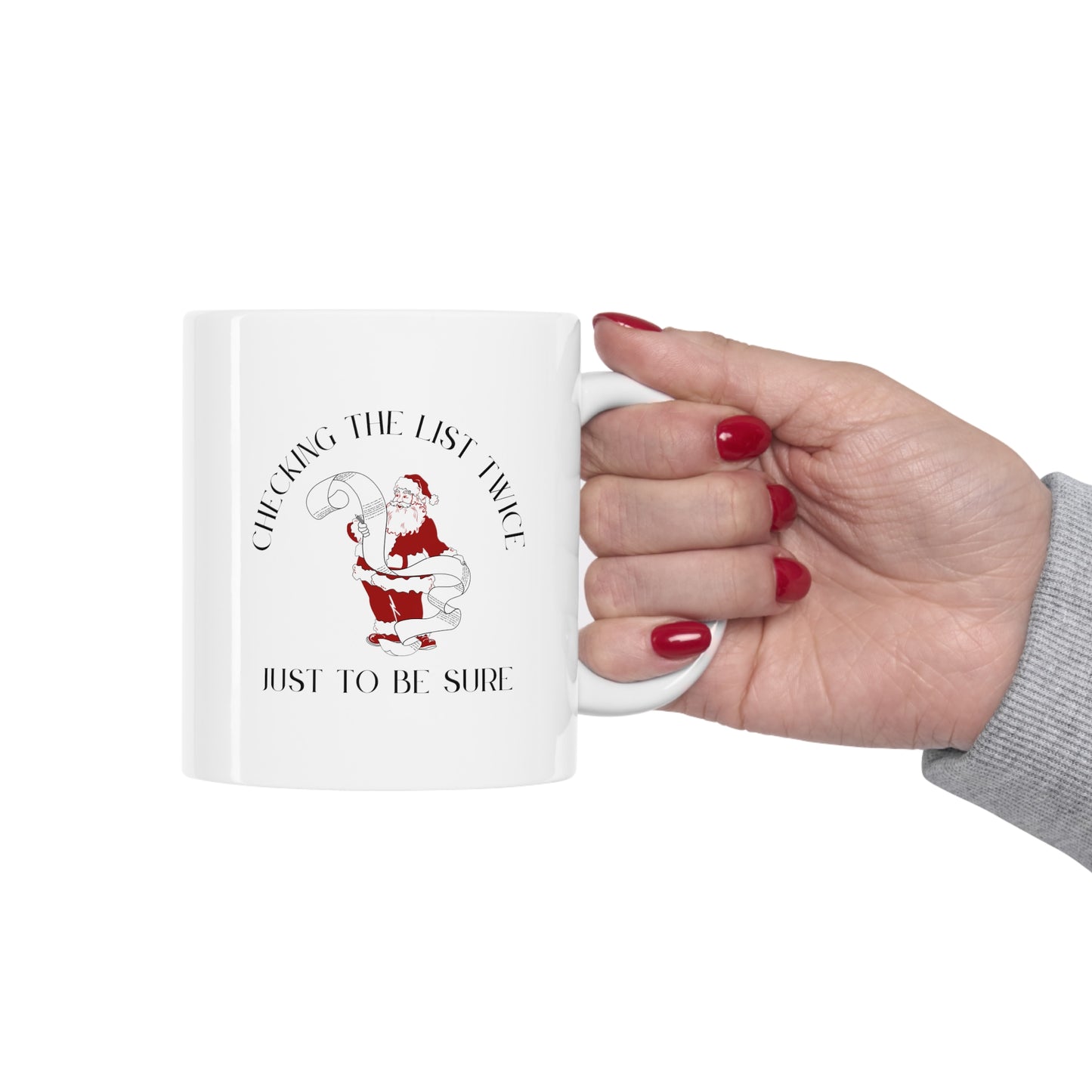 checking the list twice mug, enneagram merchandise, enneagram mug, enneagram christmas mug, enneagram type 6, enneagram christmas, christmas mug, coffee mug, enneagram gift