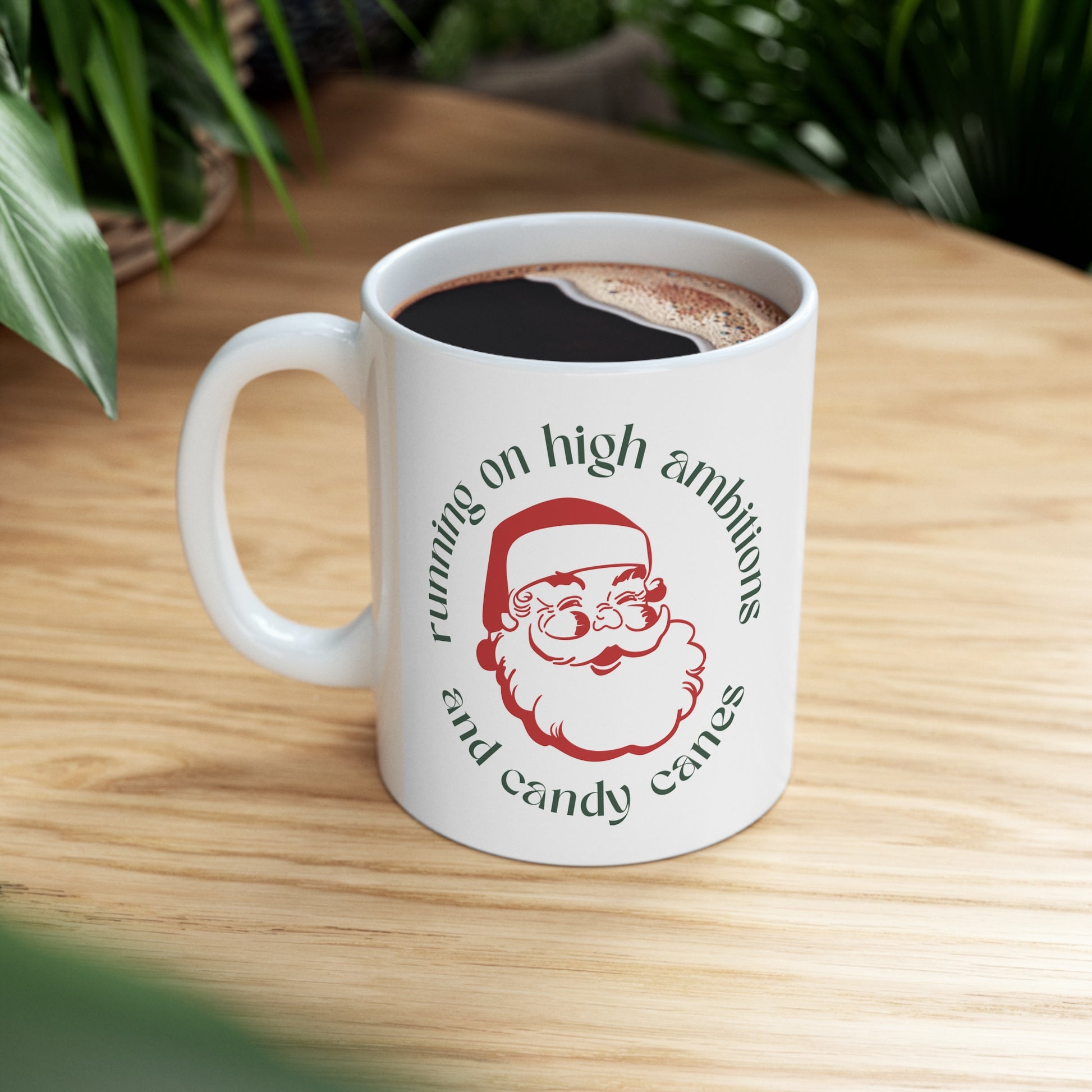 Running On High Ambitions and Candy Canes Mug