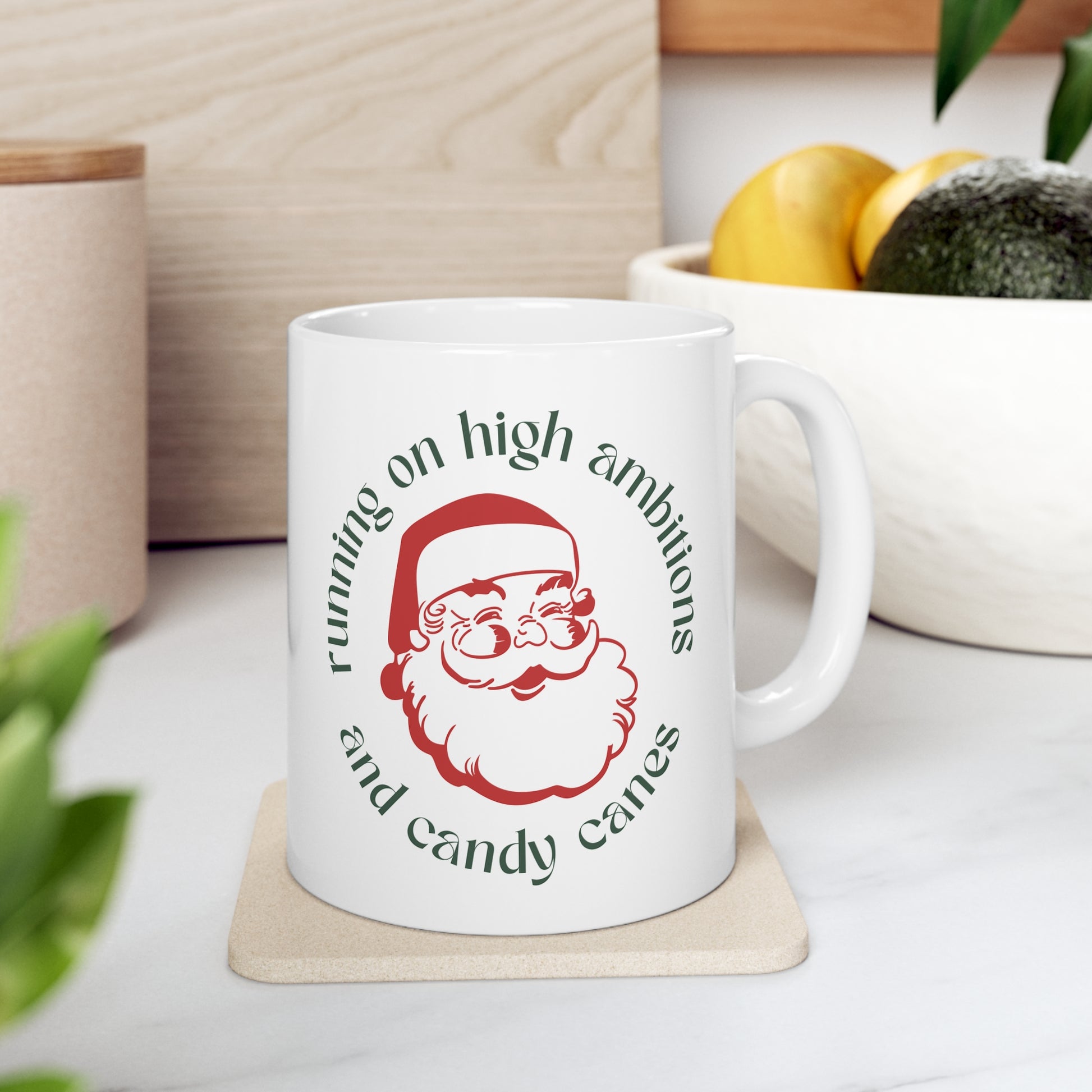 Running On High Ambitions and Candy Canes Mug