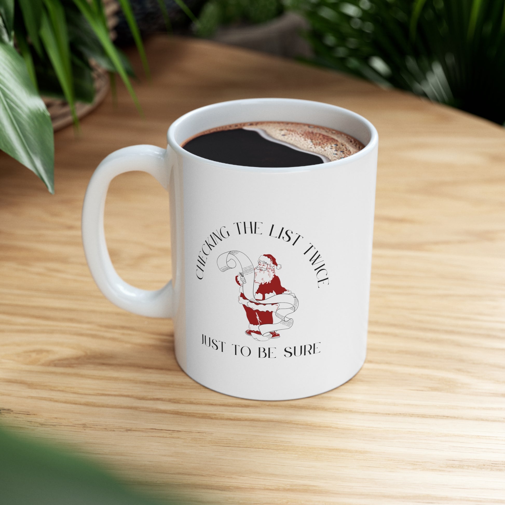 checking the list twice mug, enneagram merchandise, enneagram mug, enneagram christmas mug, enneagram type 6, enneagram christmas, christmas mug, coffee mug, enneagram gift