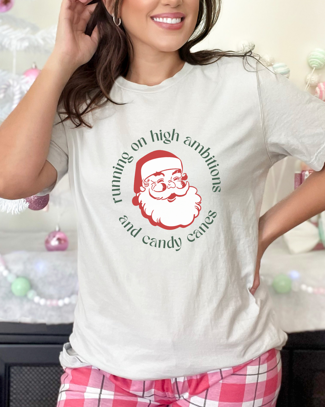 Running on High Ambitions and Candy Canes T-shirt