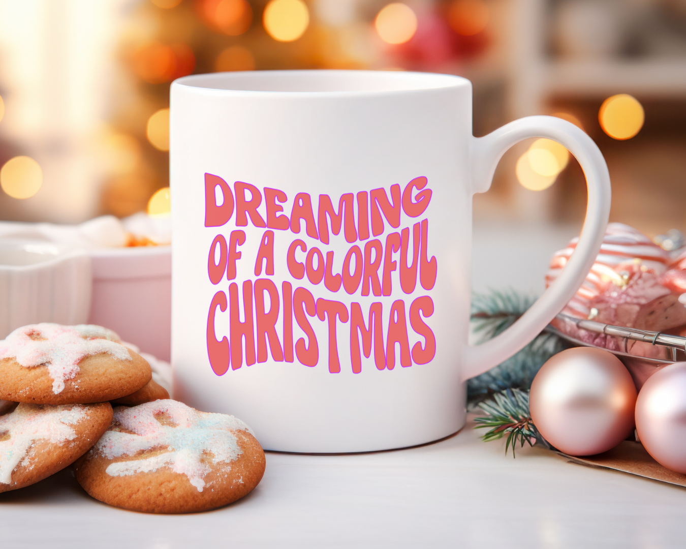 Dreaming of a Colorful Christmas Mug