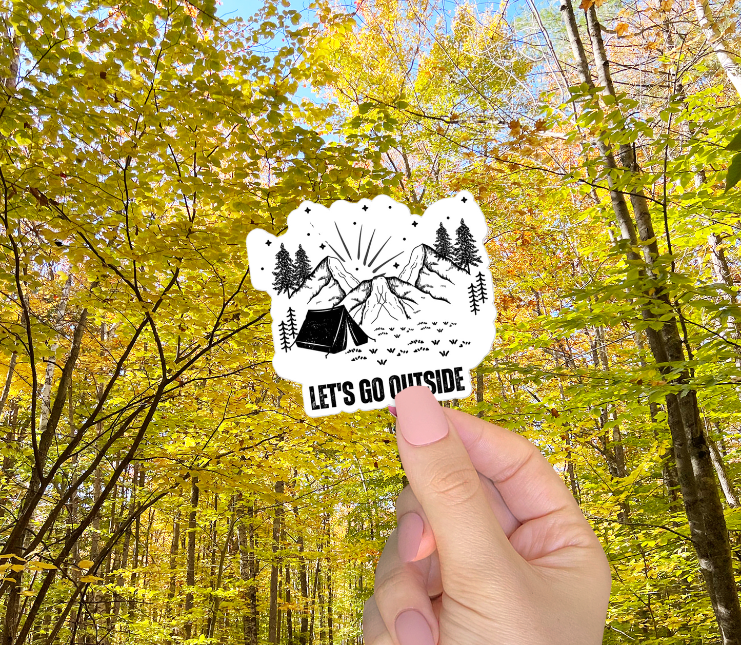 Let's Go Outside Sticker